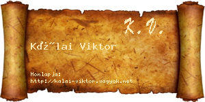 Kálai Viktor névjegykártya